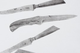 Les couteaux - gravure taille-douce